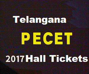 Telangana PECET 2017 Hall Tickets