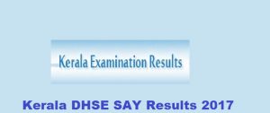 DHSE Kerala Plus Two SAY Results 2017