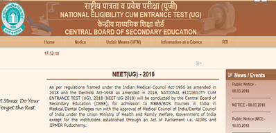 CBSE NEET Results 2018