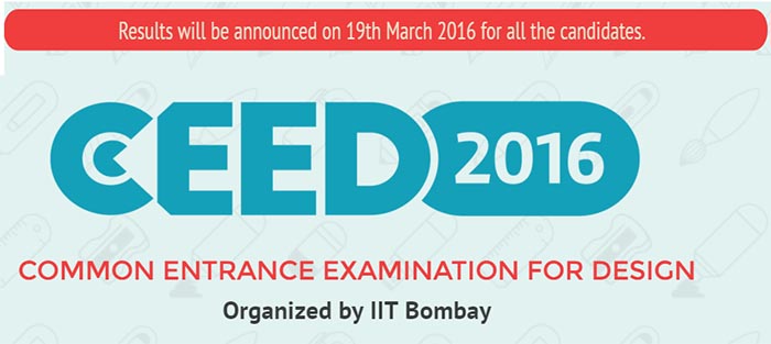 CEED 2016 Results – Common Entrance Examination for Design Score Card Downloading