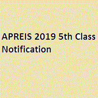 APREIS 2019 5th Class Notification