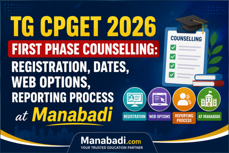 TG CPGET 2026 First Phase Counselling: Registration, Dates, Web Options, Reporting Process at Manabadi