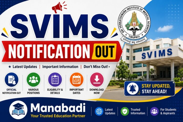 SVIMS Recruitment 2026