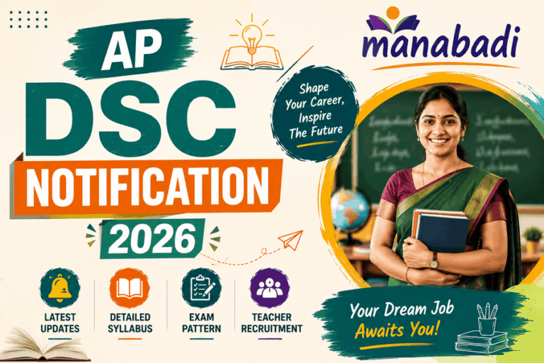 AP DSC Notification 2026: October Release, December Exam Date & Vacancies on Manabadi