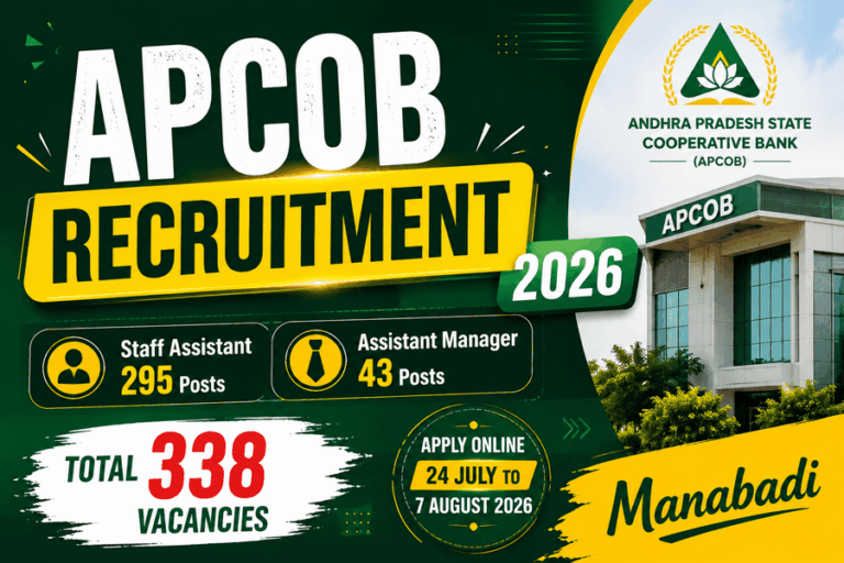 APCOB Recruitment 2026: Apply Online for 338 Staff Assistant & Assistant Manager Posts
