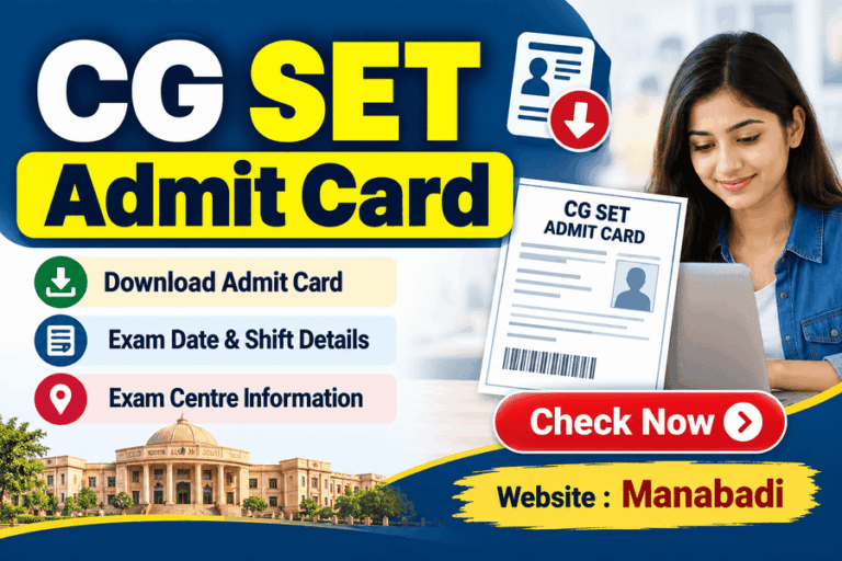CG SET Admit Card 2026 Released: Download Hall Ticket, Exam Date, Timings and Guidelines