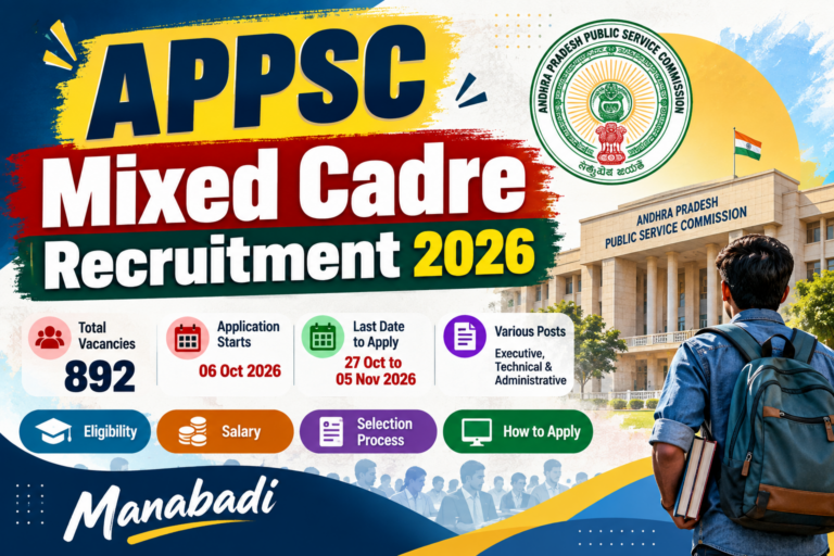 APPSC Mixed Cadre Recruitment 2026